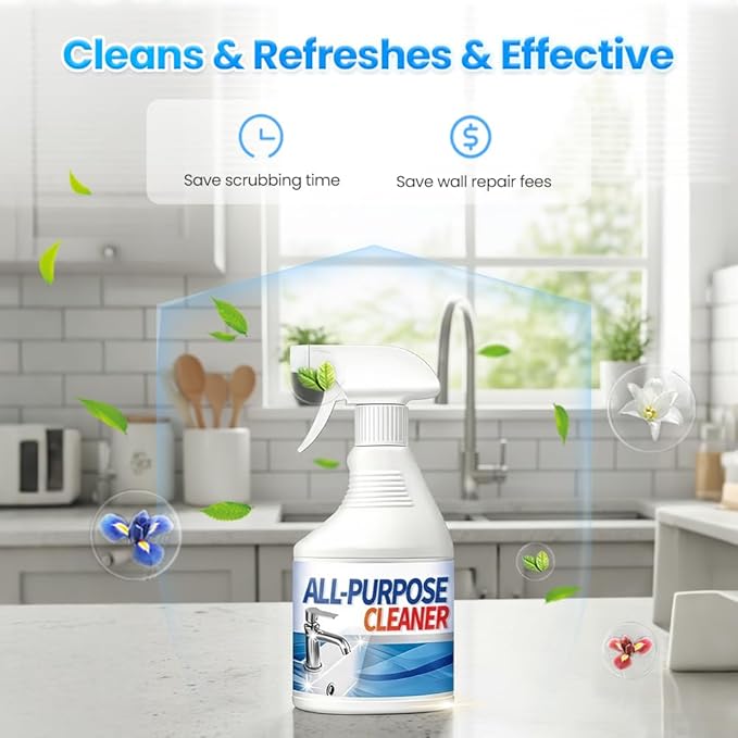 KAMOJI 2026 New Bathroom Descaler Cleaner, Multipurpose Bathrooms Cleaning Foam Spray for Kitchen, Upgrade All Purpose Rinse Cleaning Foam for Bathrooms, Sink, Glass (Apple)
