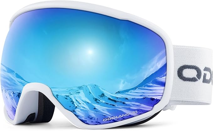 Odoland Snow Ski Goggles S2 Double Lens Anti-Fog OTG Windproof UV400 Eyewear for Men, Women and Youth-Skiing Snowboarding