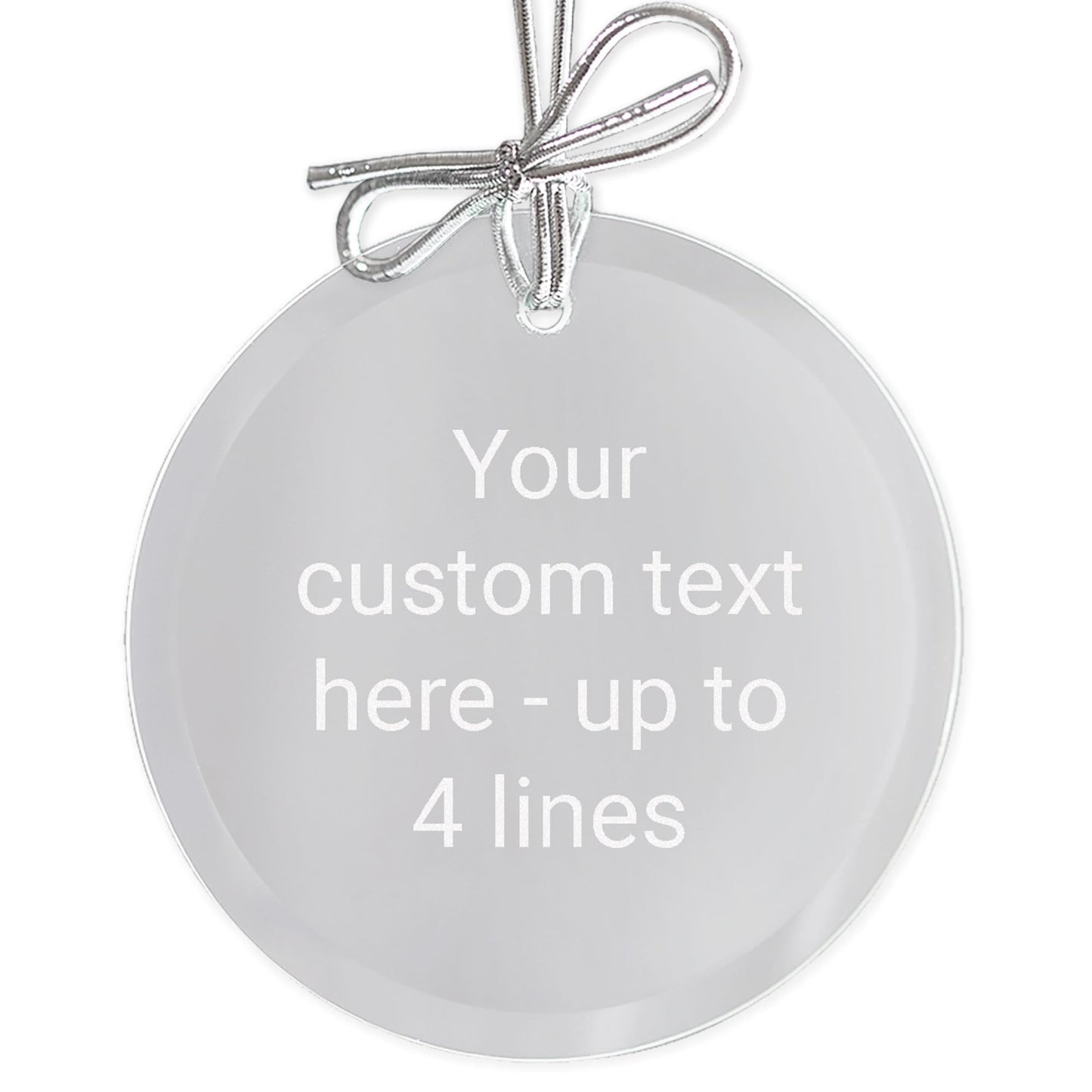Lifetime Creations Personalized Ornament: Custom Engraved Glass Christmas Ornament, Design Your Own with Custom Text