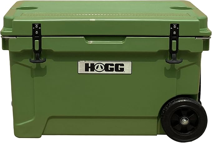 Hogg Insulated Cooler, Rotomolded Cooler with Rubber Gasket Seal for Insulation, Comes with Cupholders, Fishing Ruler, and...