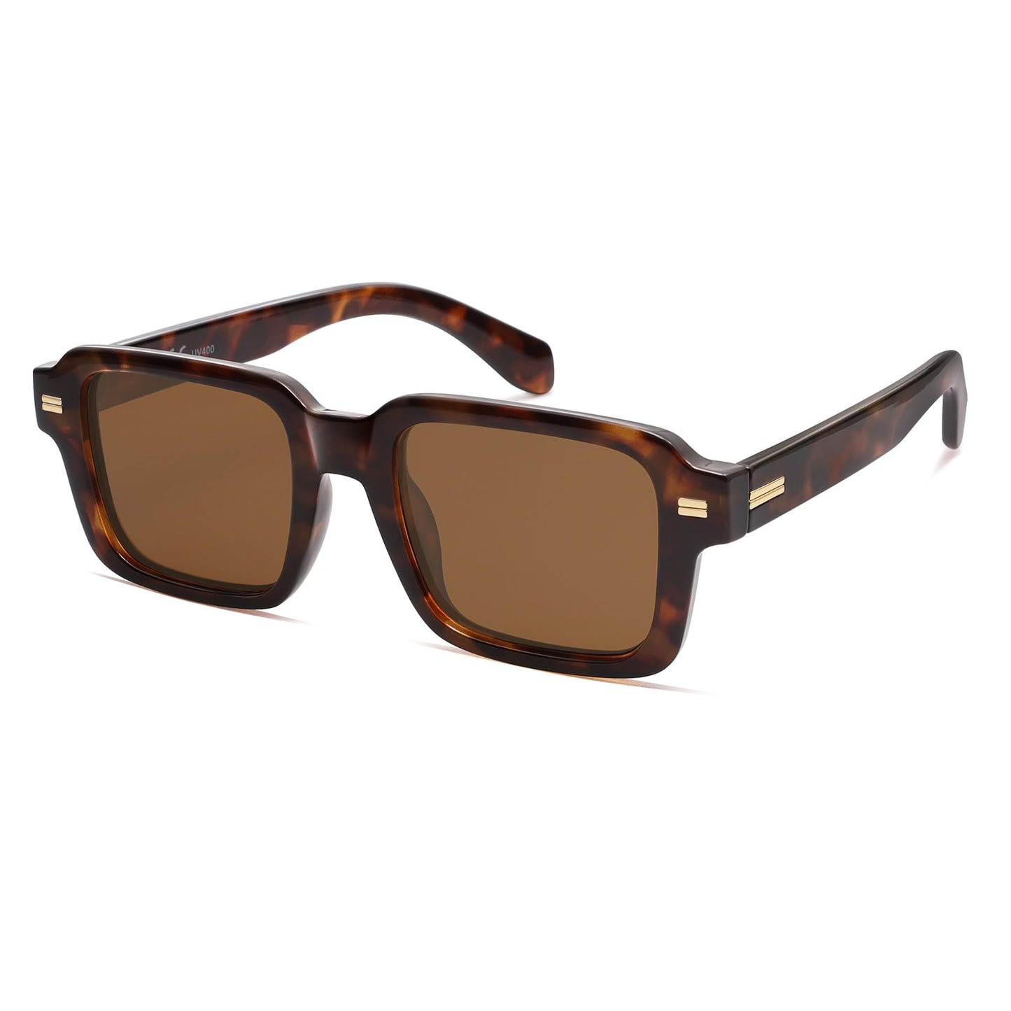 SOJOS Trendy Square Polarized Sunglasses for Men Women, 70s 80s Retro Vintage Rectangle Shades SJ2345