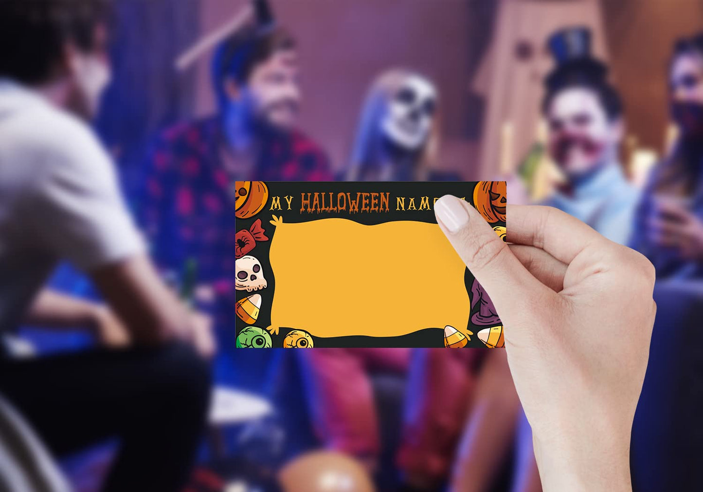 Halloween Games Sign - What's Your Halloween Name Game, Halloween Games and Activities for Family, Fall Party Games（9WN）