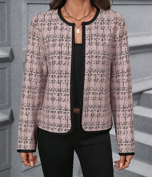 Womens Lightweight Open Long Sleeve Fall Fashion Coats Casual Suit Jackets