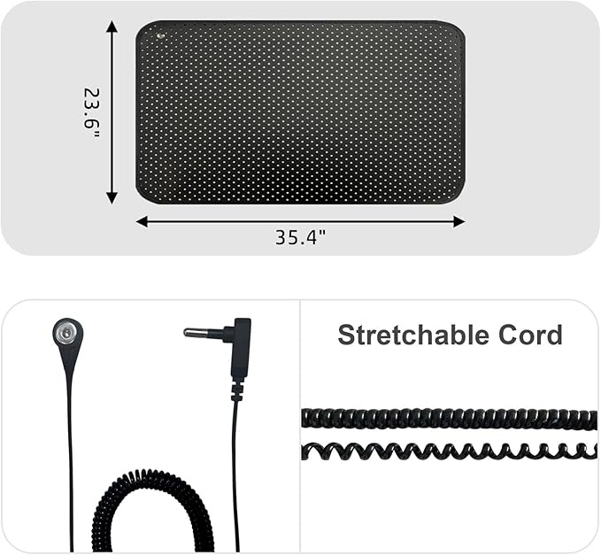 EOHELGRO Grounding Mat for Sleeping, Earth Mat Grounding Pad for Energy, Pain Relief, Inflammation, Feet and Back Pain (23.6"x35.4")