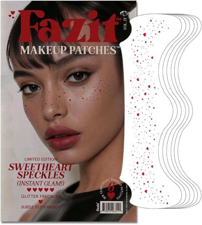 Fazit Makeup Patches - Sweetheart Speckles - Glow Up Make-Up Patches - Cute Glitter Makeup Accessories for Women - Cosmeti...