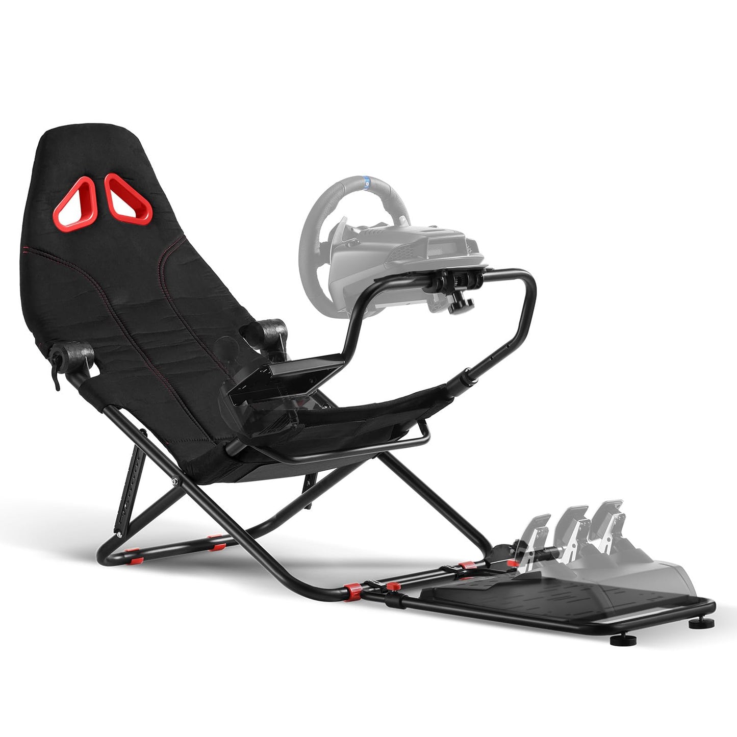 DIWANGUS Racing Simulator Cockpit Foldable Racing Wheel Stand with Seat Chair Sim for Logitech G29 G920 G923 G27 G25 Thrustmaster T248X T248 T300RS T150 458 TX Xbox PS4 PS5 Accessories