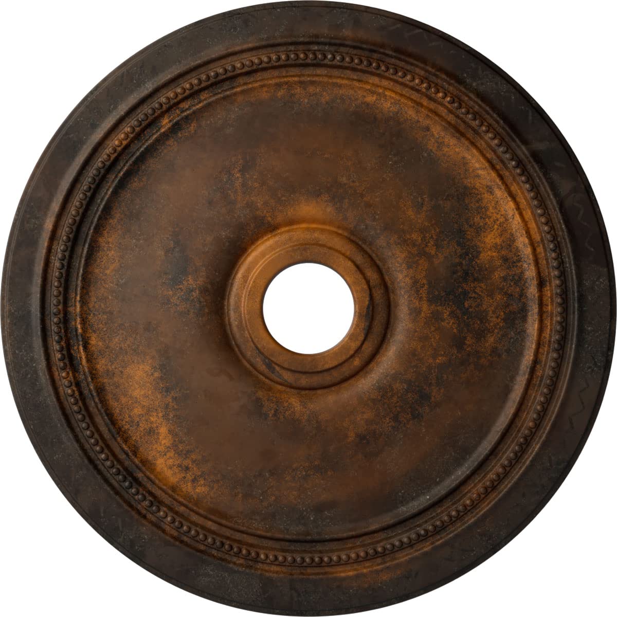 Ekena Millwork Cm24Dirus Diane Ceiling Medallion, 24Od X 3 5/8Id X 1 1/4P (Fits Canopies Up To 6 1/4), Hand-Painted Rust