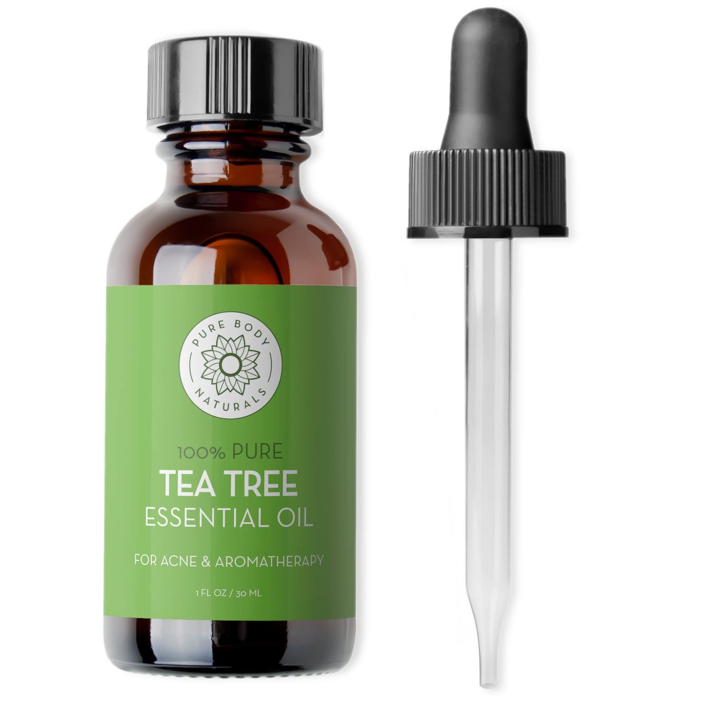 Tea Tree Essential Oil, 1 Fl Oz with Dropper - Undiluted Therapeutic Grade for Your Face, Skin, Hair and Diffuser - 100% Pure Me