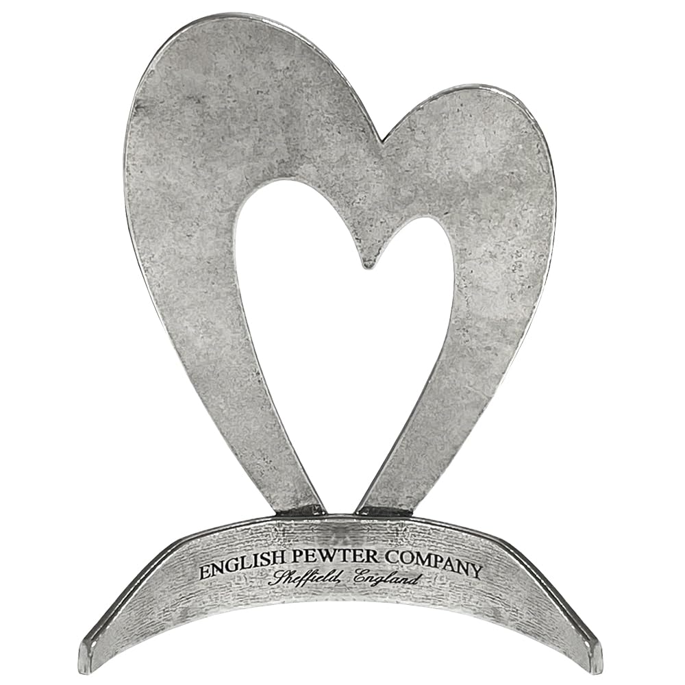 English Pewter Company 60th Diamond Wedding Anniversary Heart Keepsake Gift with Crystal Personalised with Your Years [ANN105]