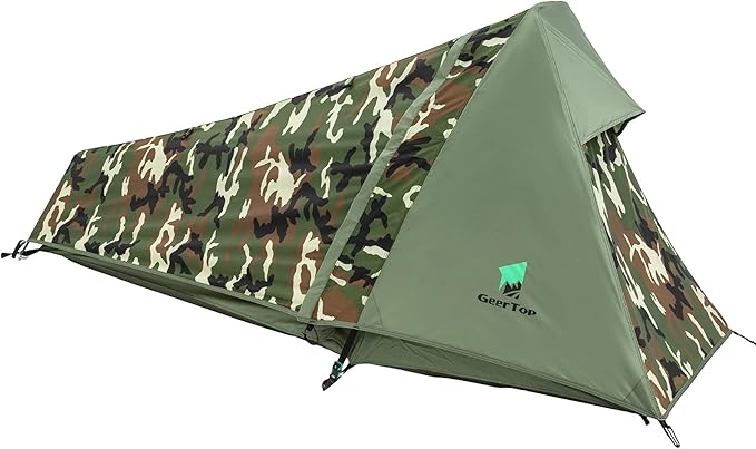 GEERTOP Ultralight Bivy Tent for 1 Person 3 Season Waterproof Single Person Backpacking Tent for Camping Hiking Backpack T...