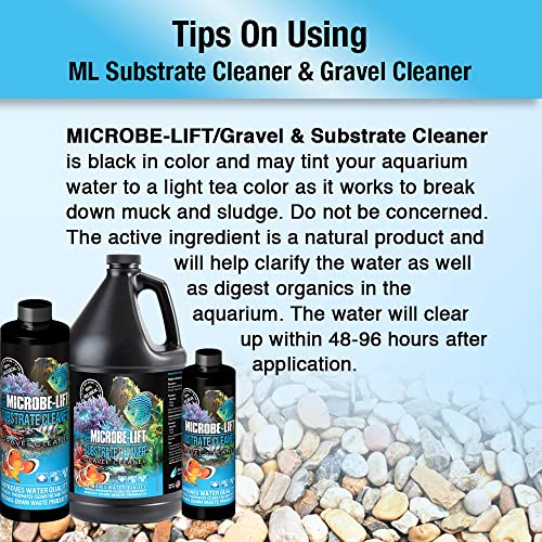 Microbe-Lift Gravel & Substrate Cleaner for Saltwater Aquarium and Freshwater Tanks, Tank Cleaner and Aquarium Water Condi...