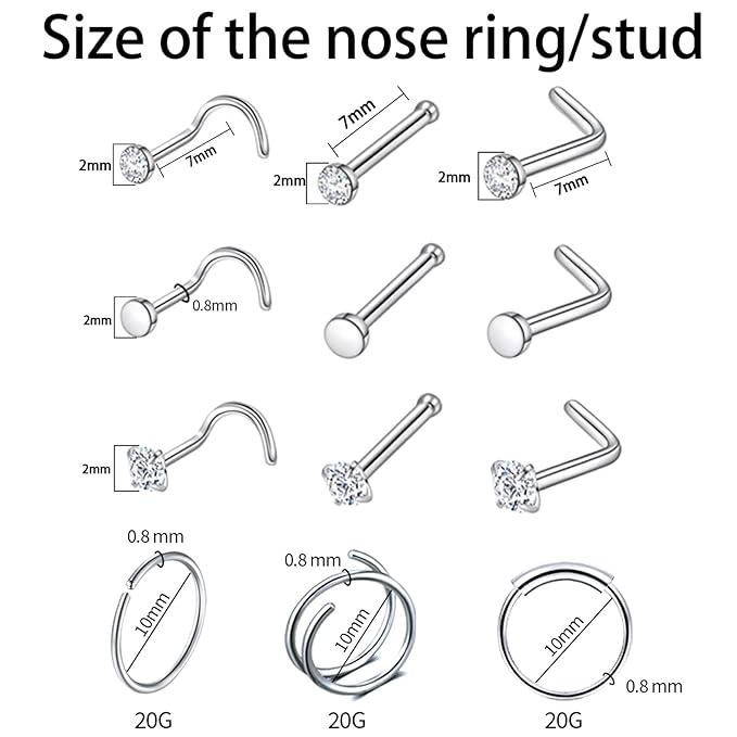 153Pcs Piercing Kit: 12G, 14G, 16G, 20G Needles & 316L Stainless Steel Jewelry for Nose, Belly, Lip, Ear & More