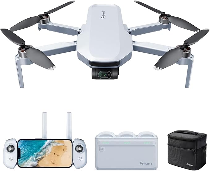 Potensic ATOM 3-Axis Gimbal 4K GPS Drone, Under 249g, 96 Mins Flight, Max 6KM Transmission, Visual Tracking, 4K/30FPS Quic...