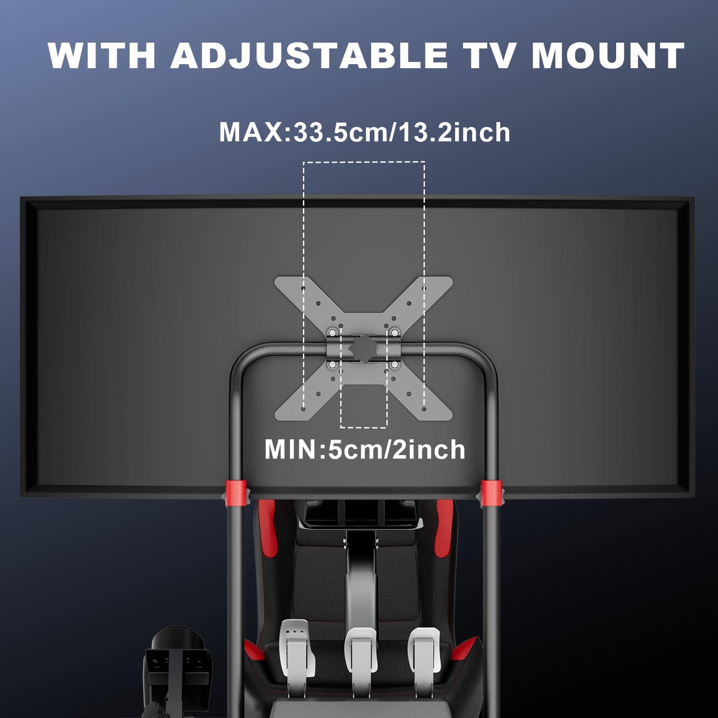 DIWANGUS Sim Racing Cockpit with Monitor Mount - F1 Style Steel Racing Simulator Cockpit with Seat Compatible with Logitech Thrustmaster Fanatec Moza Racing Games