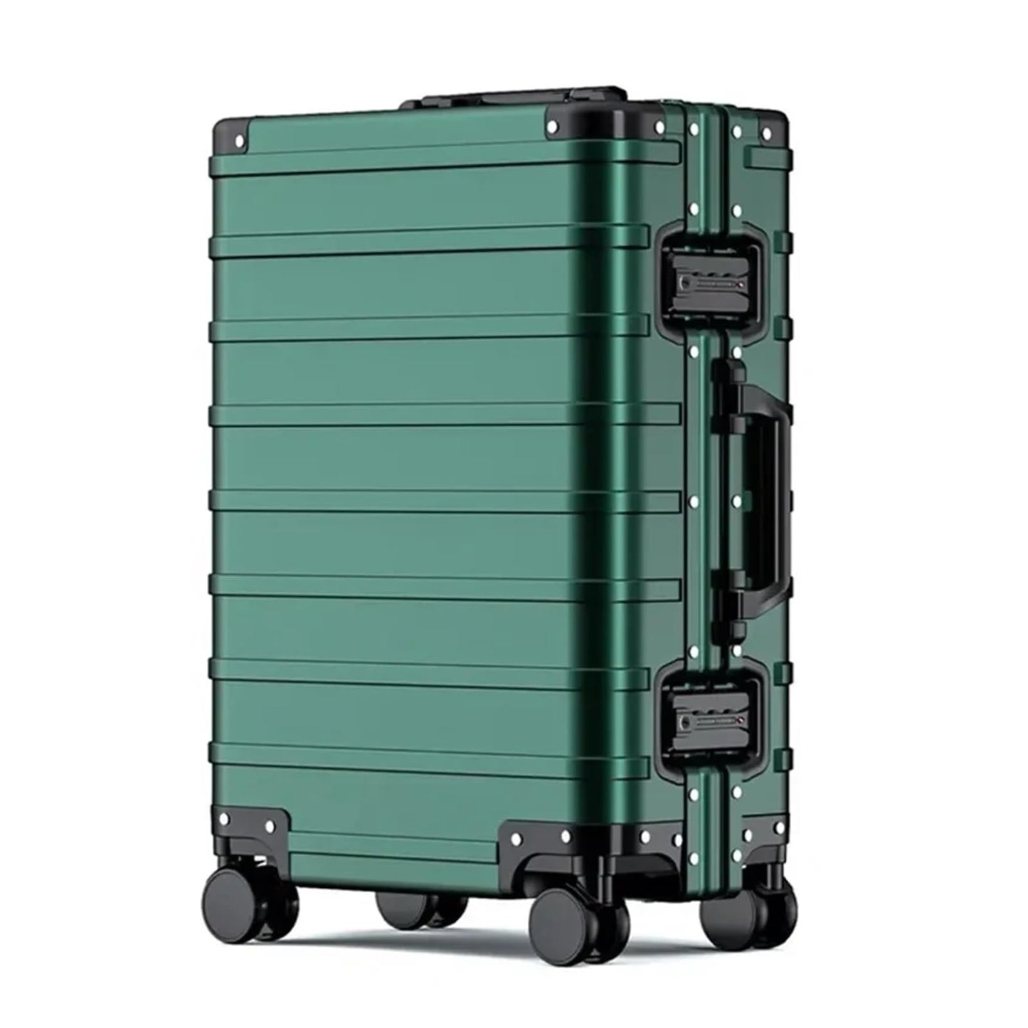 MUdson Trunk Aluminum Travel Luggage High End Fashion Trolley Suitcase Password Lock 20 Inch Boarding Box Luggage Durable (Color : Silver, Size : 29")
