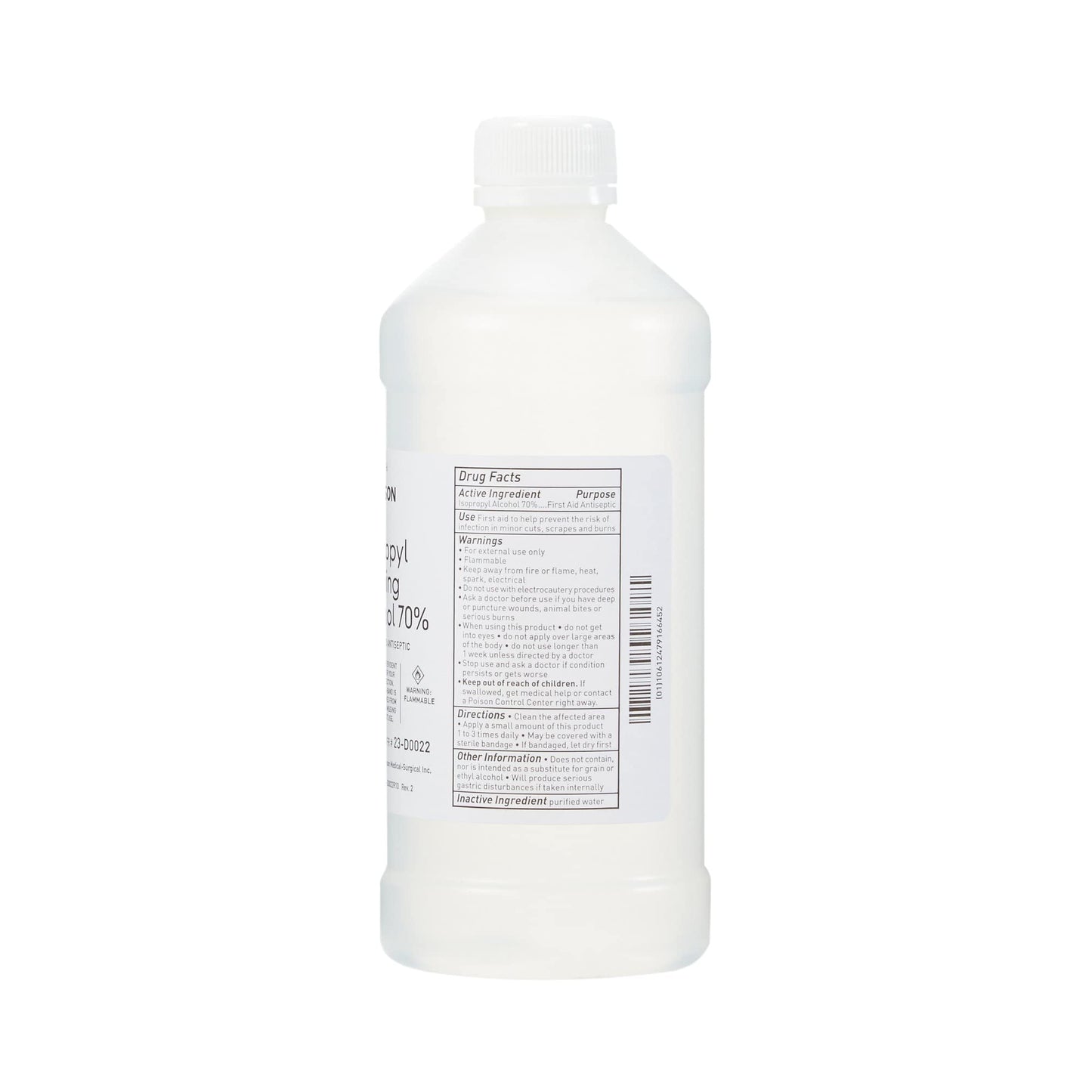 McKesson Isopropyl Rubbing Alcohol 70% [1 Count] USP First Aid Antiseptic, 16 oz