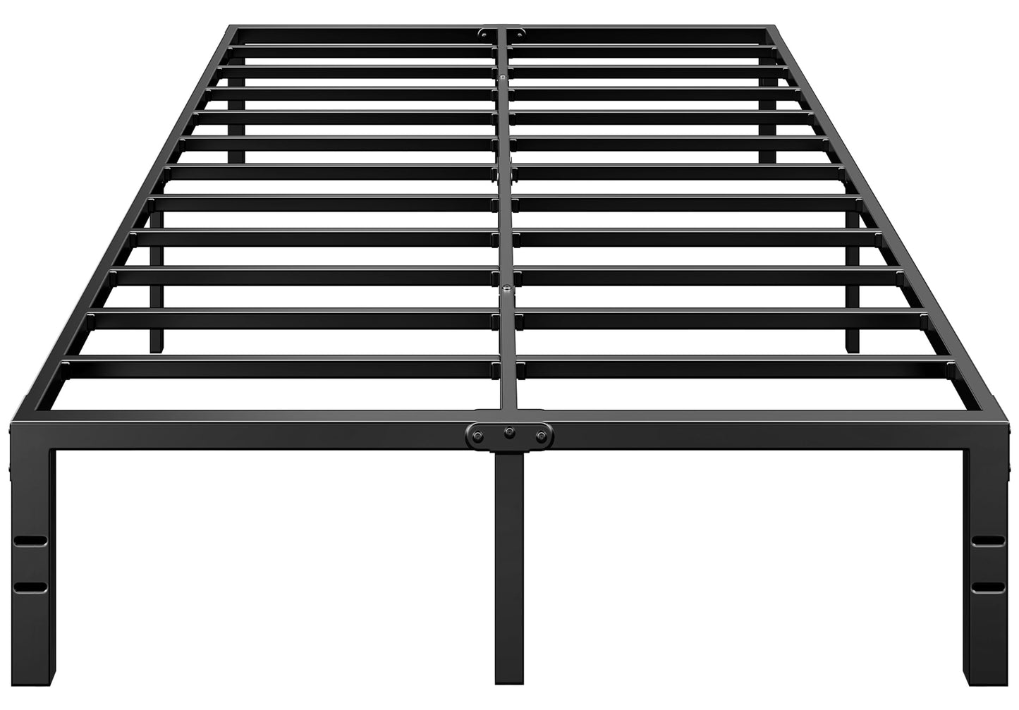 BedsPick Queen Bed Frame, 14 Inch Metal Platform Bed Frame Queen Size, Heavy Duty Sturdy Mattress Foundation, Noise Free, Easy Assembly, Steel Slats Support, No Box Spring Needed, Black