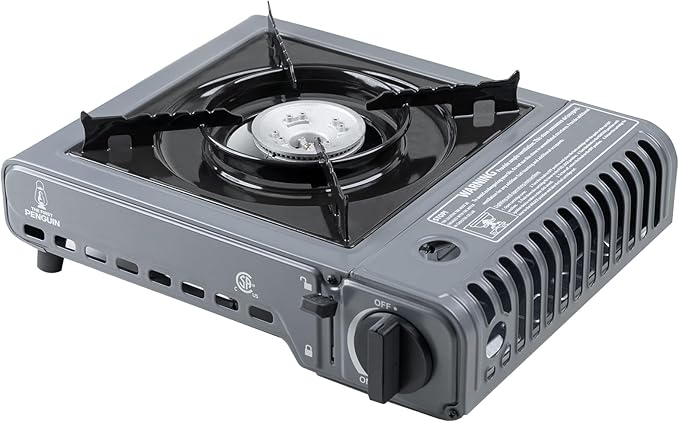 The First Penguin Portable Camping Stove - with Carrying Case 10,000 BTU Great for Emergency Preparedness Kit, High Power ...