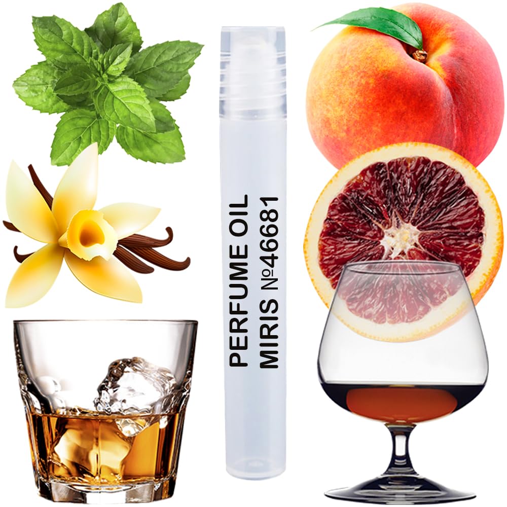 MIRIS No. 46681, Inspired by Bitter Peach, Long-Lasting Unisex Perfume Oil for Women & Men Roll-On, Rollerball 0.34 Fl Oz / 10 ml