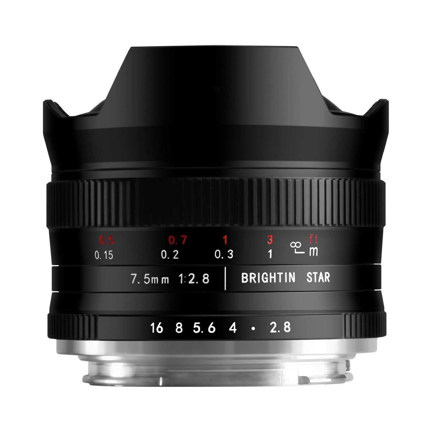 Brightin Star 7.5mm F2.8 III Ultra Wide Angle Fisheye Lens for Canon EF-M Mount Mirrorless Cameras, Manual Focus Prime APS-C Lens Fit for M1 M2 M3 M5 M50 Mark II