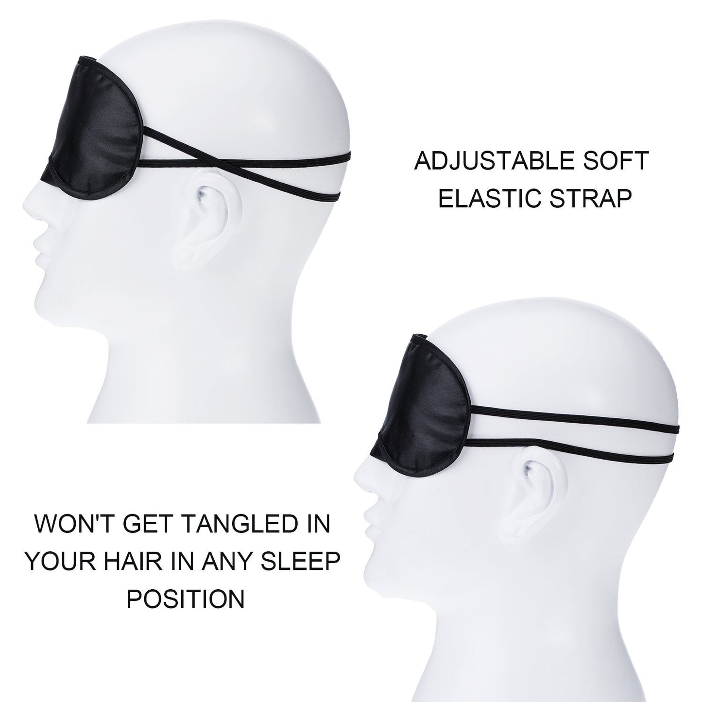 Mudder 12 Pack Sleep Mask Blindfold Eye Masks with Nose Pad and Elastic Straps for Women Men Black