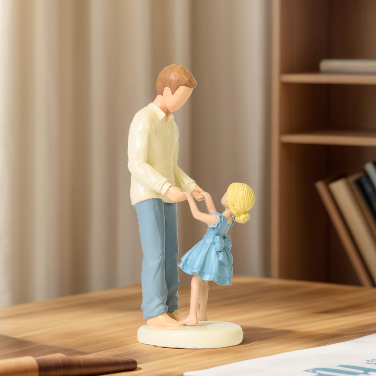 FVFVAHO Dad Gifts from Daughter, Hand Painted Sculpture Resin Fathers and Daughters Figurines Statue, Best Dad Ever Gifts for Birthday, Father of The Bride, Fathers Day, New dad, Christmas