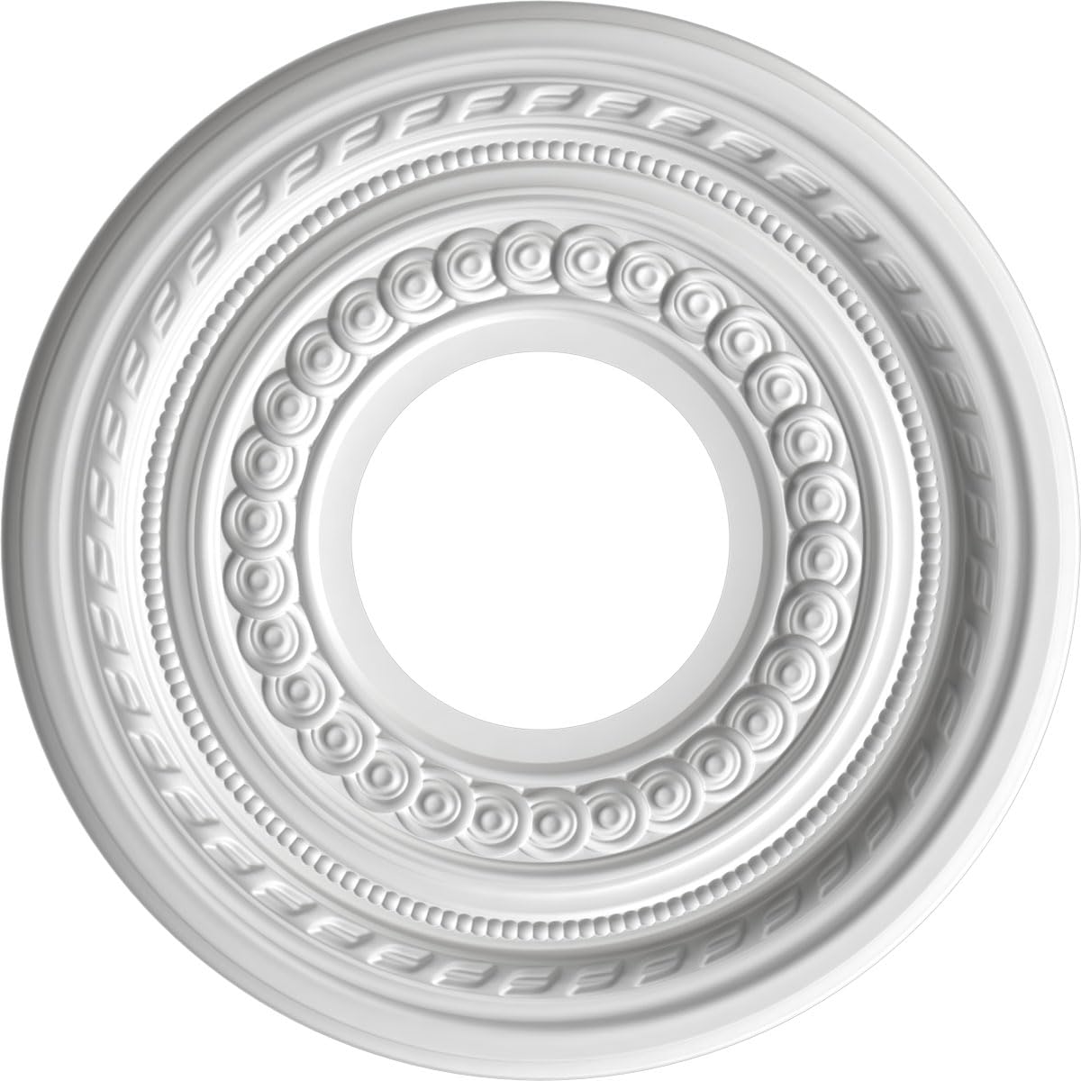 Ekena Millwork Cmp10Cobgl Cole Thermoformed Pvc Ceiling Medallion (Fits Canopies Up To 4 1/4), 10Od X 3 1/2Id X 3/4P, Bright Coa