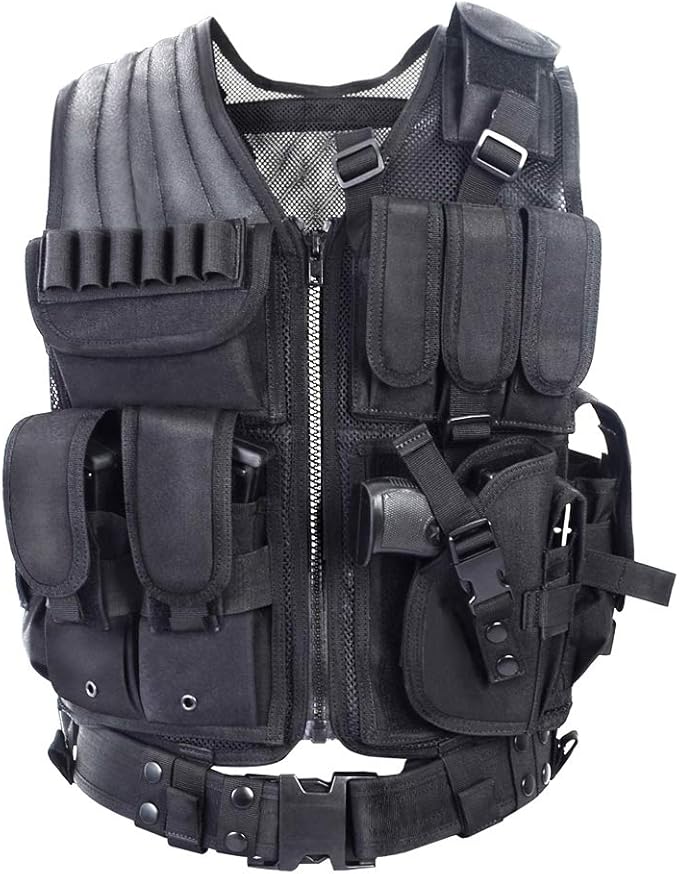 vAv YAKEDA Tactical Vest Outdoor Ultra-Light Breathable Training Airsoft Vest Adjustable for Adults