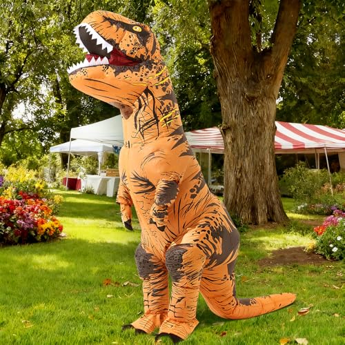 miwhse Halloween Inflatable Dinosaur Costume Adult Fancy Dinosaur Suit Blow up Trex Costume Full Body Dino Costume For Hal...