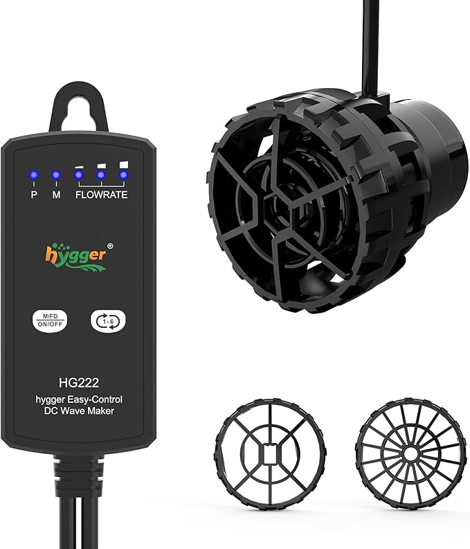 hygger Aquarium Wave Maker for 5-10 Gallon Fish Tanks, Adjustable DC Power Heads for Aquarium with Controller, Aquarium Ci...
