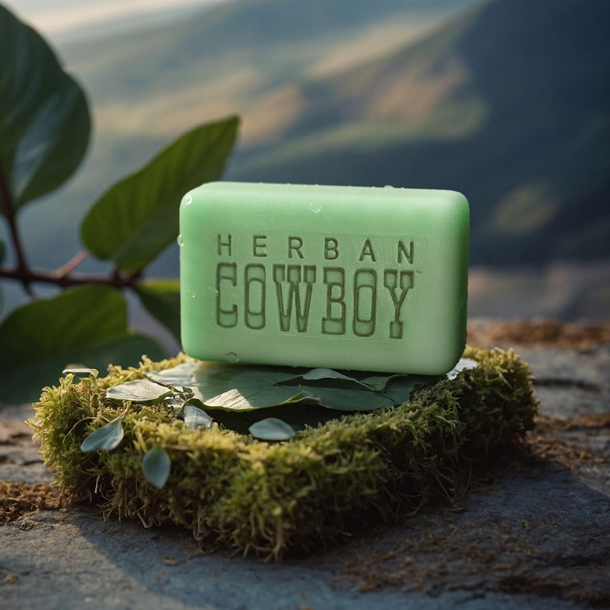 Herban Cowboy Forest Body Soap with Hints of Cedar, Mandarin, and Black Pepper (5 oz)
