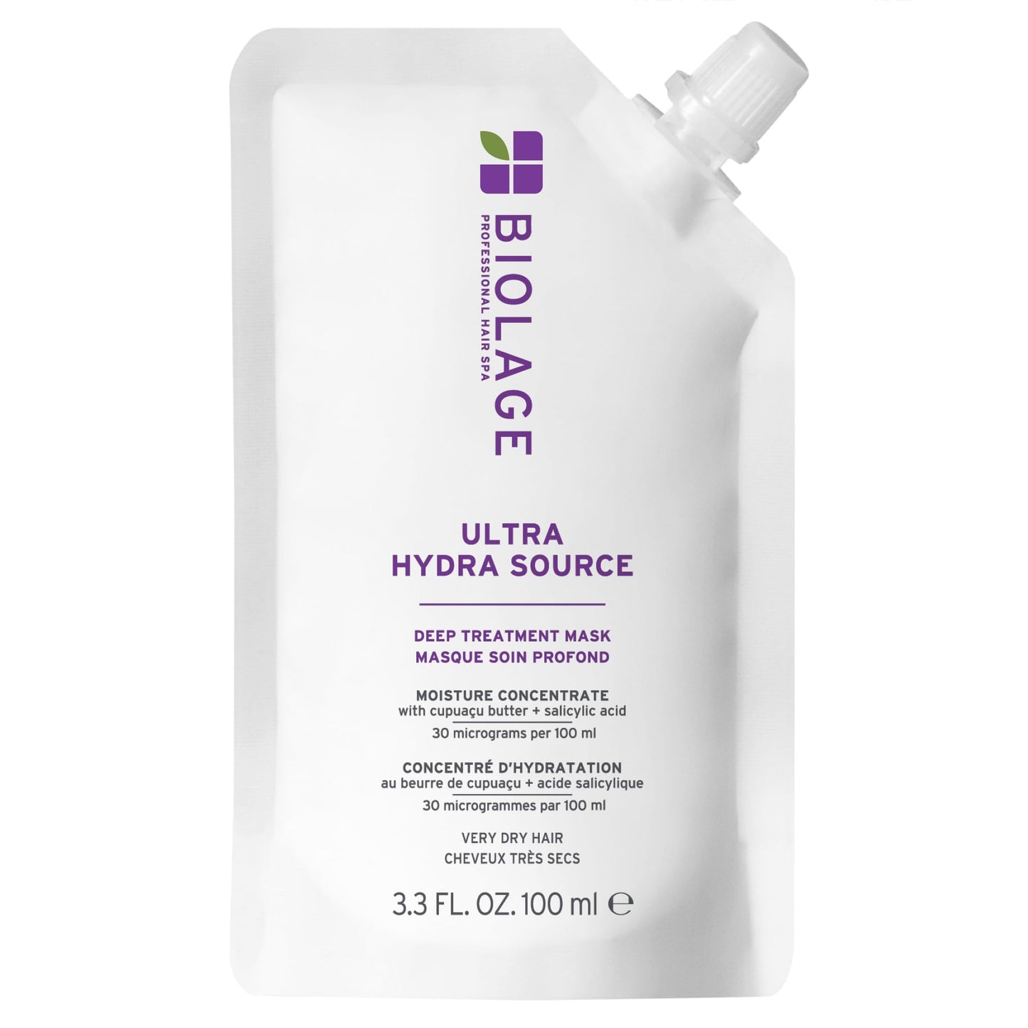 BIOLAGE Ultra Hydra Source Deep Treatment Mask - Intense Hydration, For Very Dry, Thick Hair, With Micro-dosed with Cupuau Butte