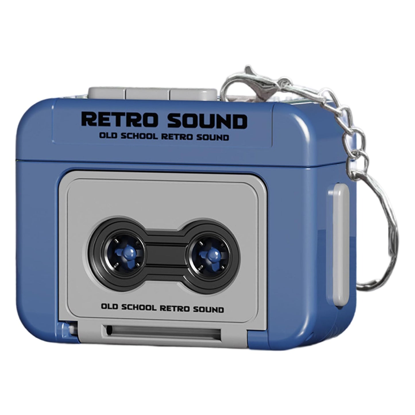 Retro Mini Cassette Tape Recorder Keychain, Plastic Recordable Microcassette Player for Backpacks, Handbags, Gifts, Portable Mus