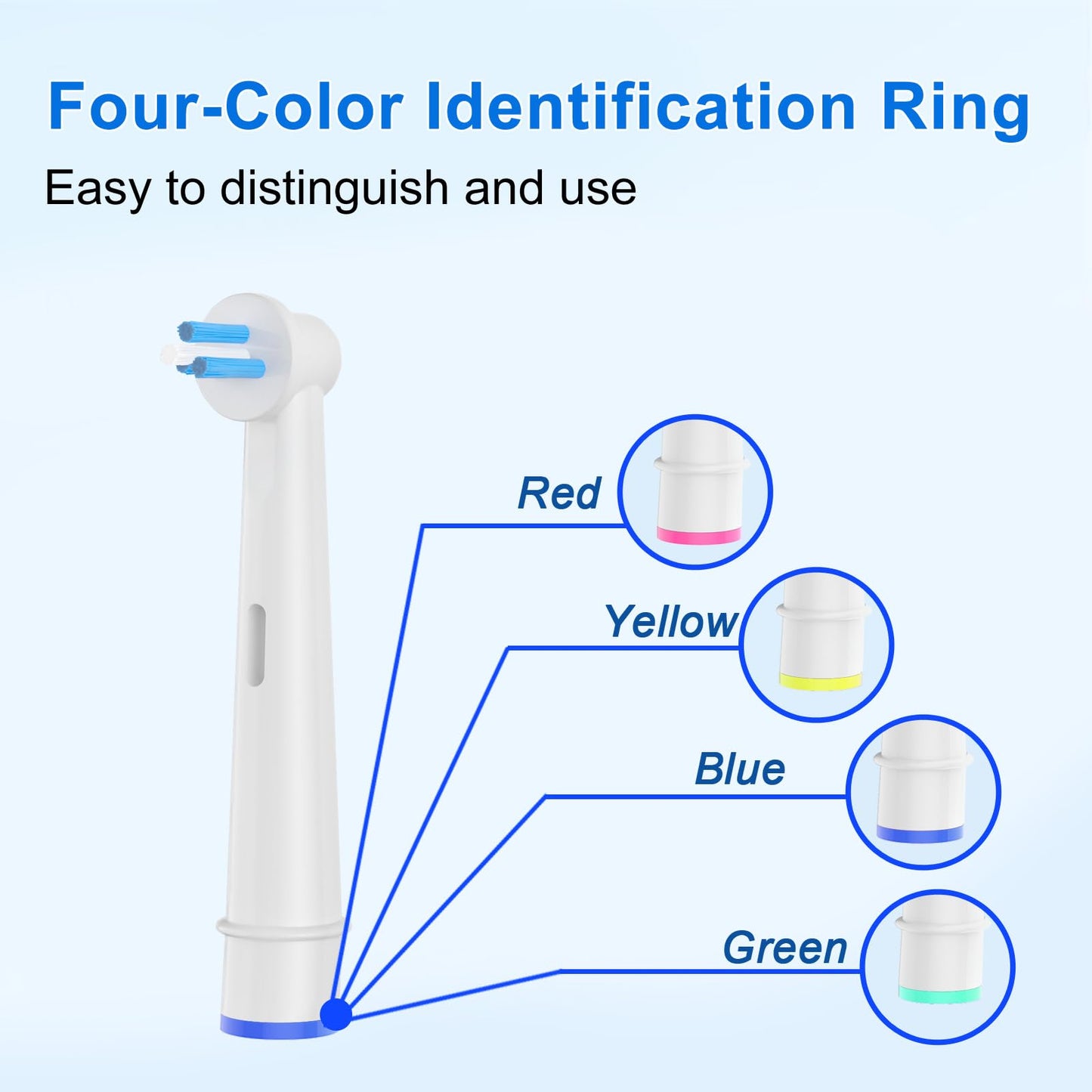 Interspace Toothbrush Heads, Compatible with Braun Oral B Electric Toothbrushes for Cleaning Crevices, Bridges and Implants.(8pcs)