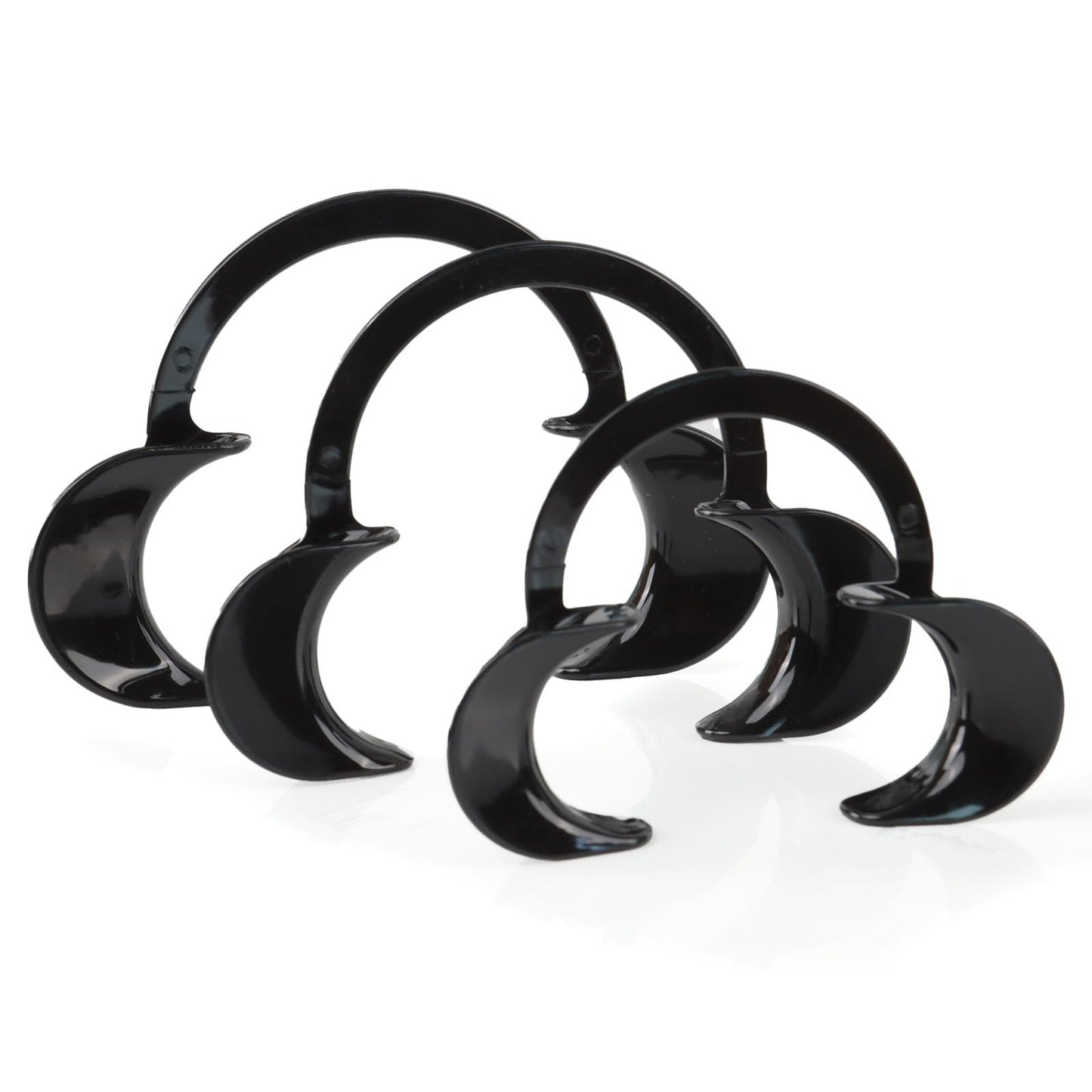 LA MIERE Dental Cheek Retractor C Shape Mouth Opener Size S,M,L, Pack of 3, Black