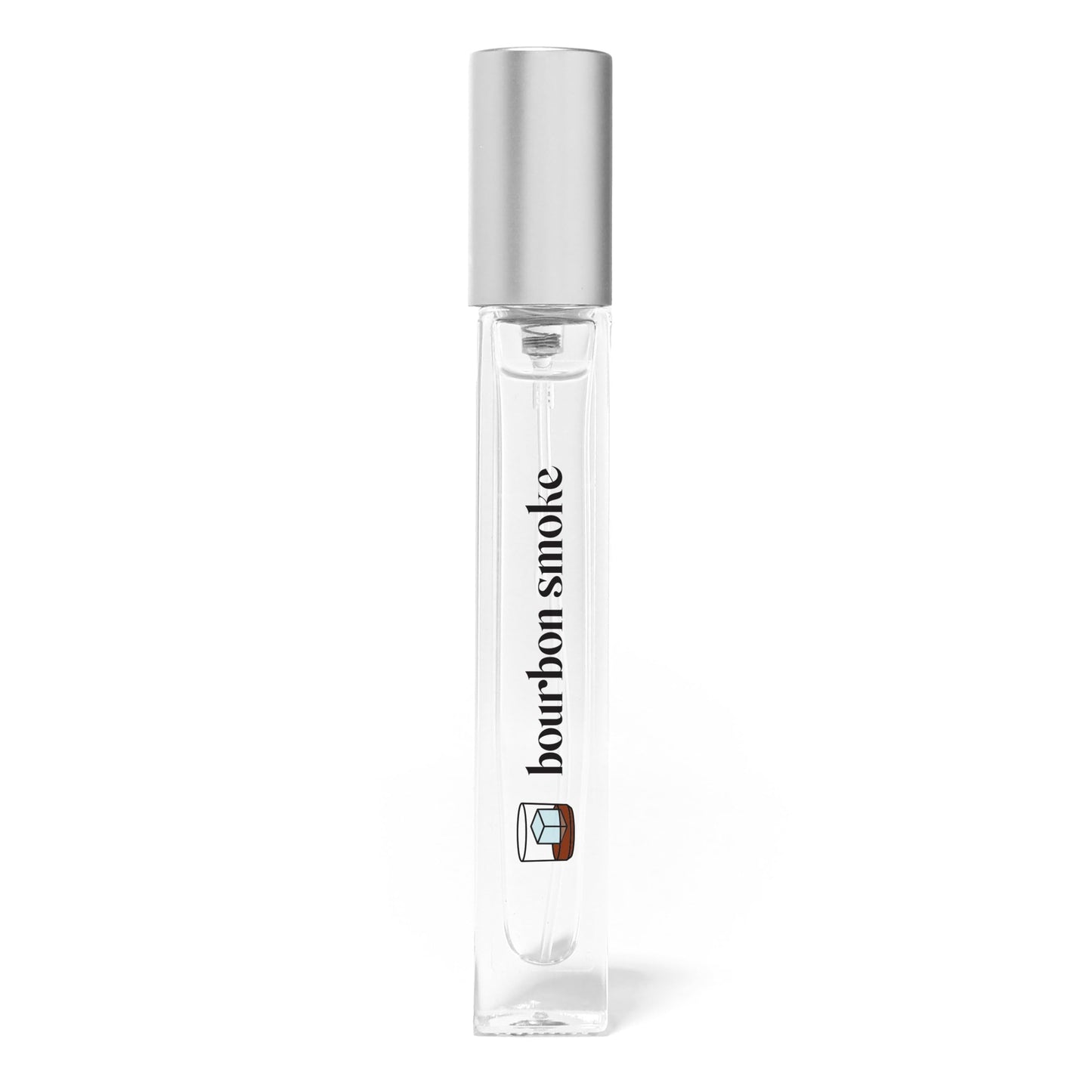 Just Juice Bourbon Smoke - Spicy, Warm Vanilla Perfume for Women and Men - Amber Mini Travel Perfume with Black Pepper, Cedar, Suede - 0.33 oz