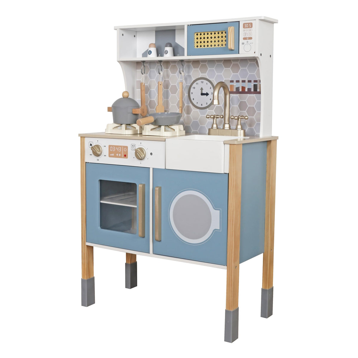 Kitchen Toy Playset for Kids, Electronic Play Stove with Light&Sounds, Pretend Play Cooking Toys Kitchen Set with Cookware Accessories,Toddler Toy Kitchens Festival Gift for 3+ Year Old Girls Boys