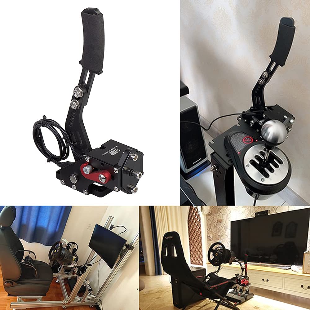 CNRAQR PC USB Handbrake and Racing Game Simulator Shifter 7+R H Gear for Logitech G29 G27 G25 G920 with Thrustmaster T300RS/GT