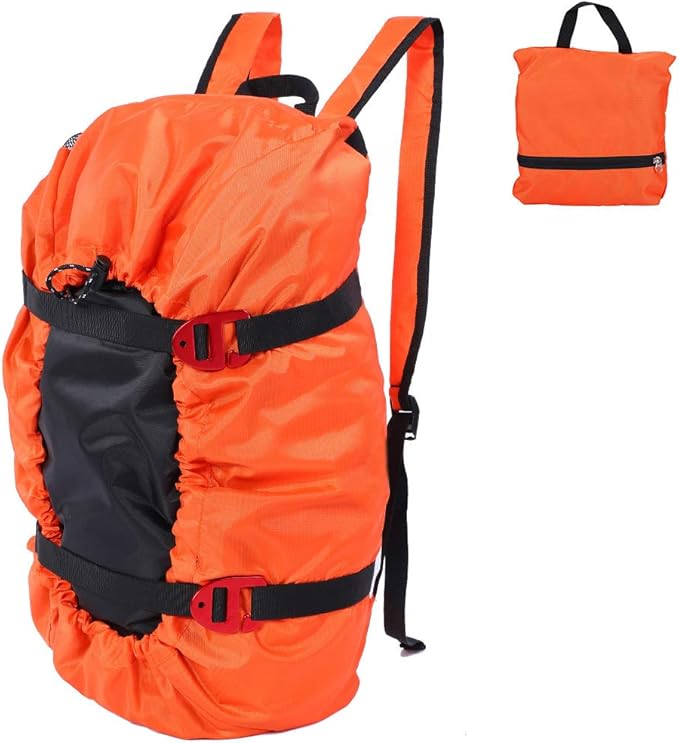 Rock Climbing Rope Bag portable Foldable climbing bag with Large Rope Tarp and Adjustable Shoulder Straps Waterproof Large...