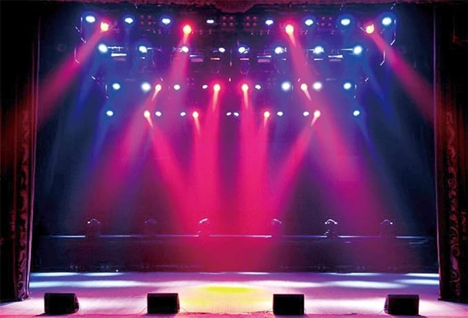 Yeele 10x8ft Stage Concert Backdrop Lighting Nightclub Musical Hall Club Background for Photography Sing Dance Performance...