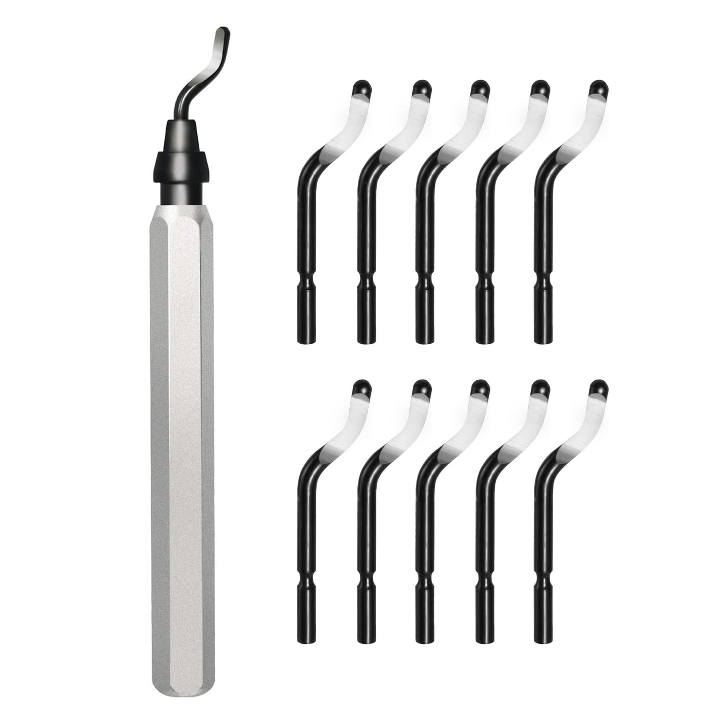 voltrish 11-Blade Deburring Tool for 3D Printing, Premium High-Speed Steel Blades for Smooth Edge Finishing - Ideal for HVAC, Metal & Resin & Professional Conduit Reaming, 3D Printer Accessories