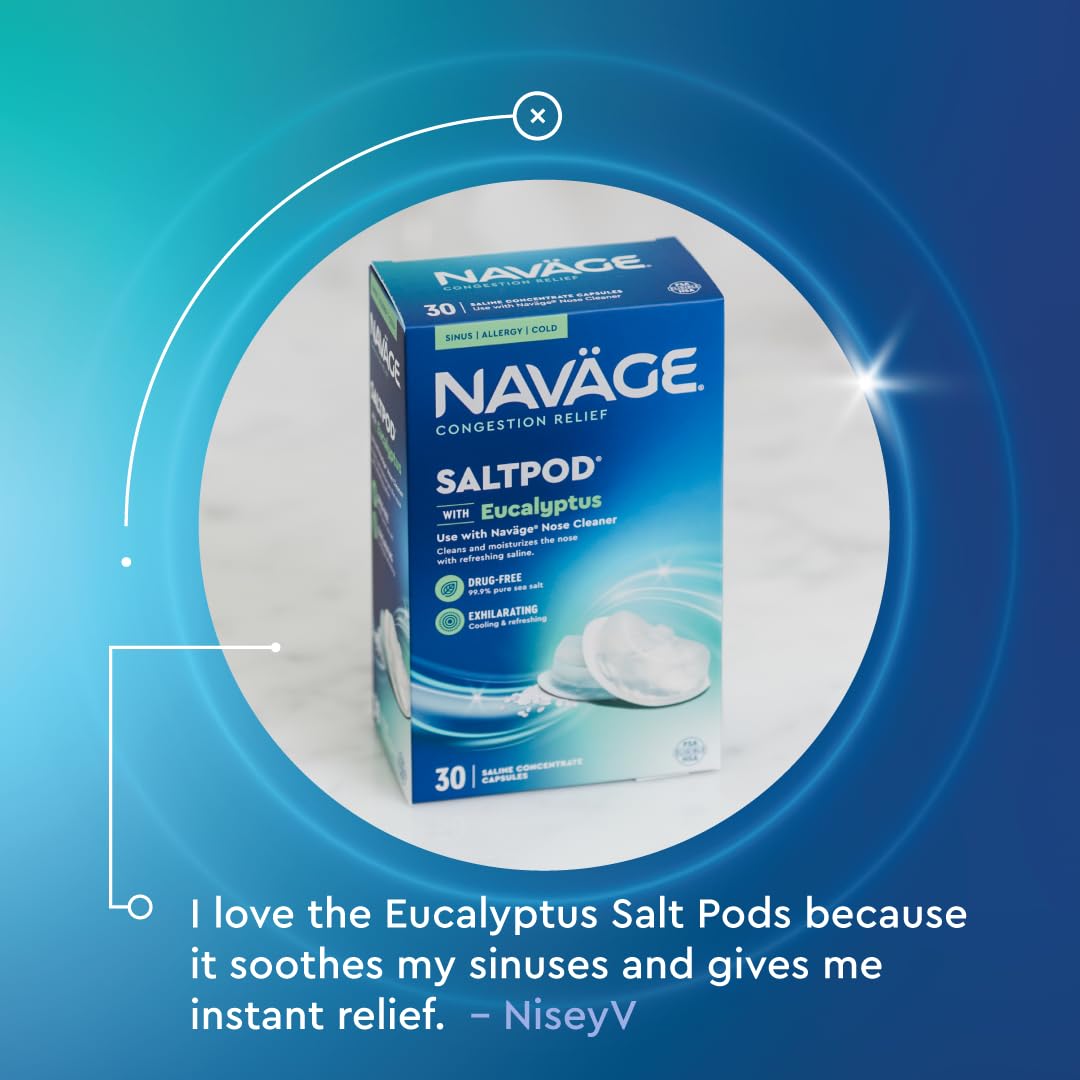 Navage Eucalyptus SaltPod Bundle: 3 Eucalyptus SaltPod Capsule 30-Packs (90 SaltPods)