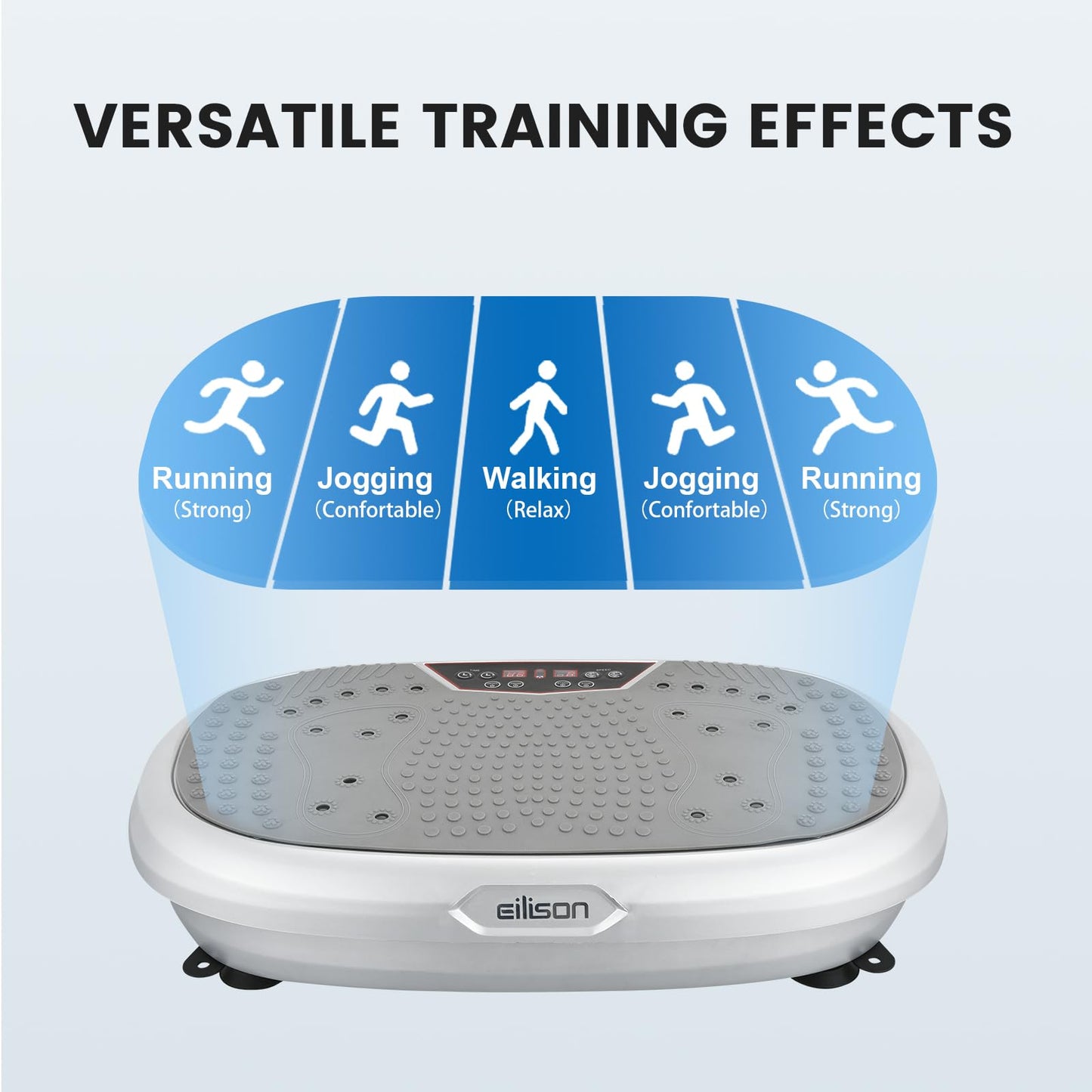 EILISON FitMaxx 3D XL Vibration Plate Exercise Machine - Whole Body Workout Vibration Platform w/Loop Bands - Lymphatic Drainage Machine for Weight Loss, Shaping, Recovery (Fitpro Silver)