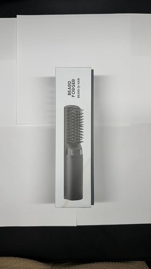 Odenson Beard Forger - Ultimate Tool, Cordless Heated Brush and Straightener for Beard and Hair, Heated Comb for Beard Styling and Care