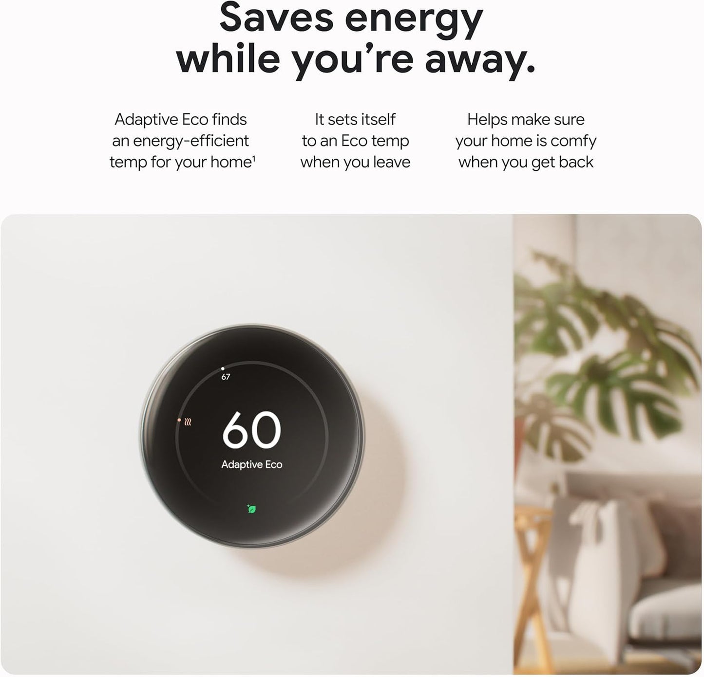 Google Nest Learning Thermostat (4th Gen, 2024) with Nest Temperature Sensor, Energy Saving Smart Thermostat, Compatible with Alexa, Apple HomeKit & Google Home App, Non-Retail Packaging, Obsidian