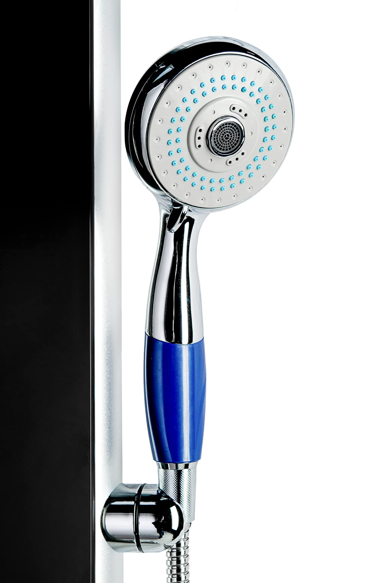 Blue Ocean 52" Aluminum SPA392B Shower Panel Tower System with Rainfall Shower Head and 8 Adjustable Massage Jets (Matte Black)