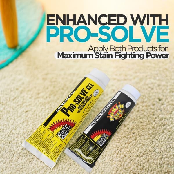 Pro's Choice Power Gel Tube, Professional Carpet Gel Stain Remover for Clothes Laundry, Concentrated Spot Cleaner for Clothes, Tough Stains, Carpets, Upholstery & Fabric, Squeeze Tube Application, 3oz