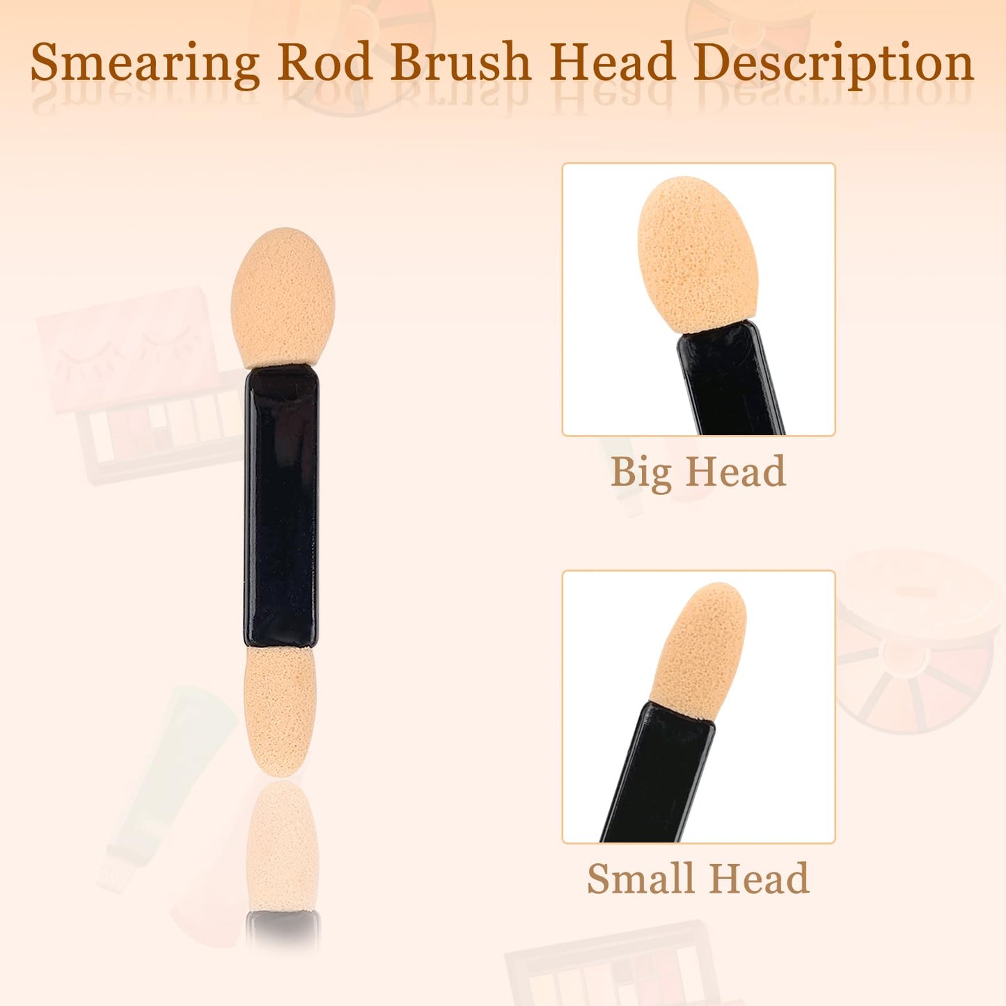 120PCS Eyeshadow Applicators with Organizer, Disposable Eyeshadow Sponge Brush Double-Sided, Multi-Purpose Makeup Tool