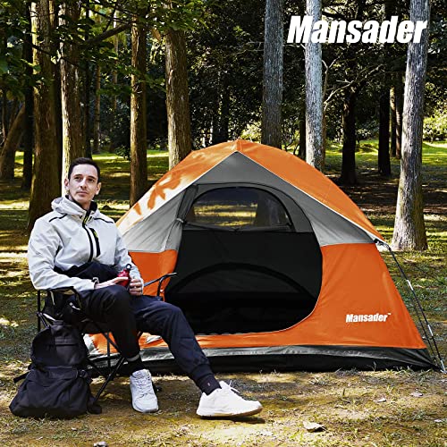 MANSADER Camping Tent, Waterproof 2/3/4 Person Tents for Camping, Lightweight Easy Set Up Outdoor Hiking Tent Backpacking ...