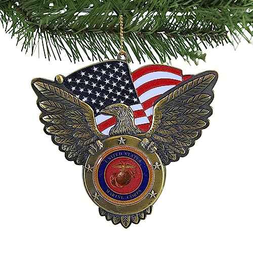 U.S. Marine Corps Seal American Flag Ornament